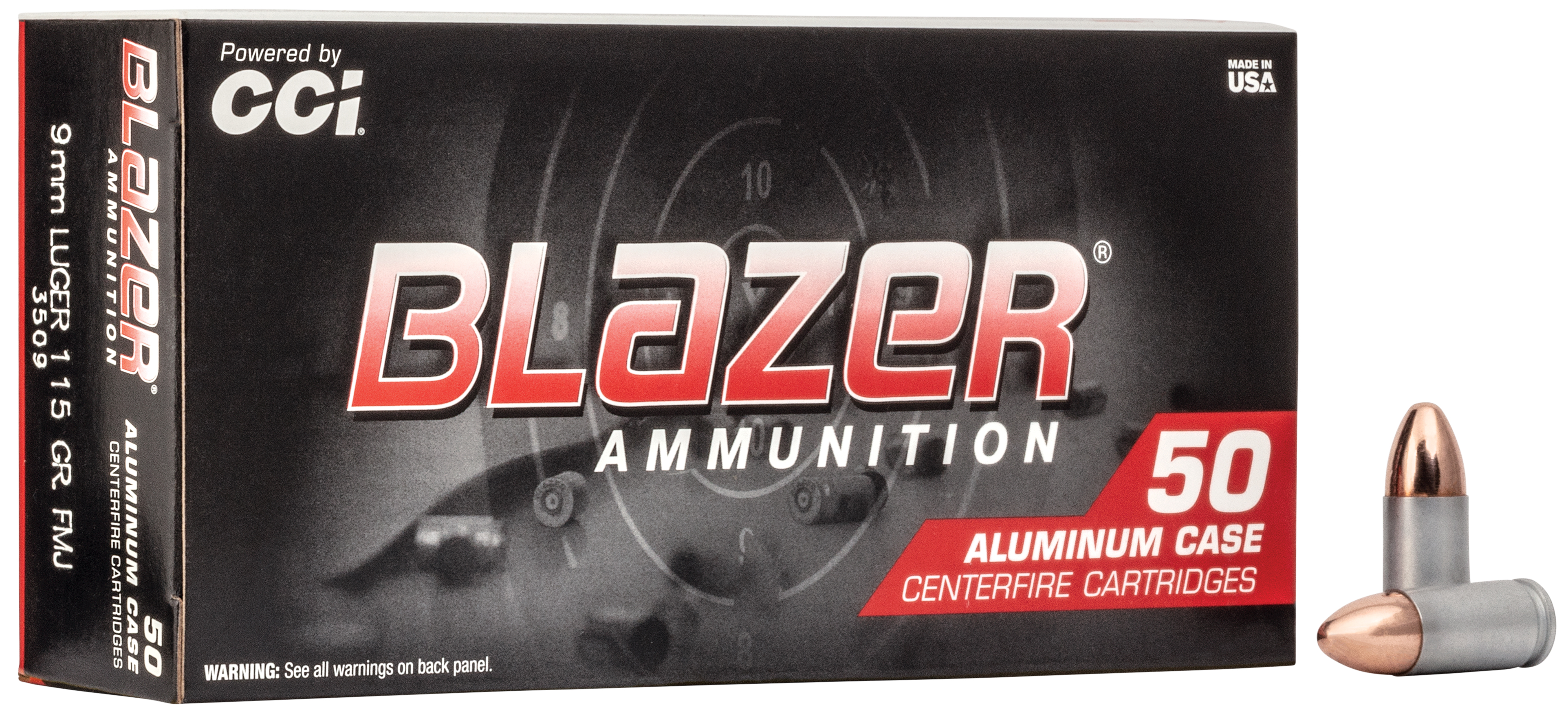 CCI BLAZER ALUMINUM 9MM 115 GRAIN