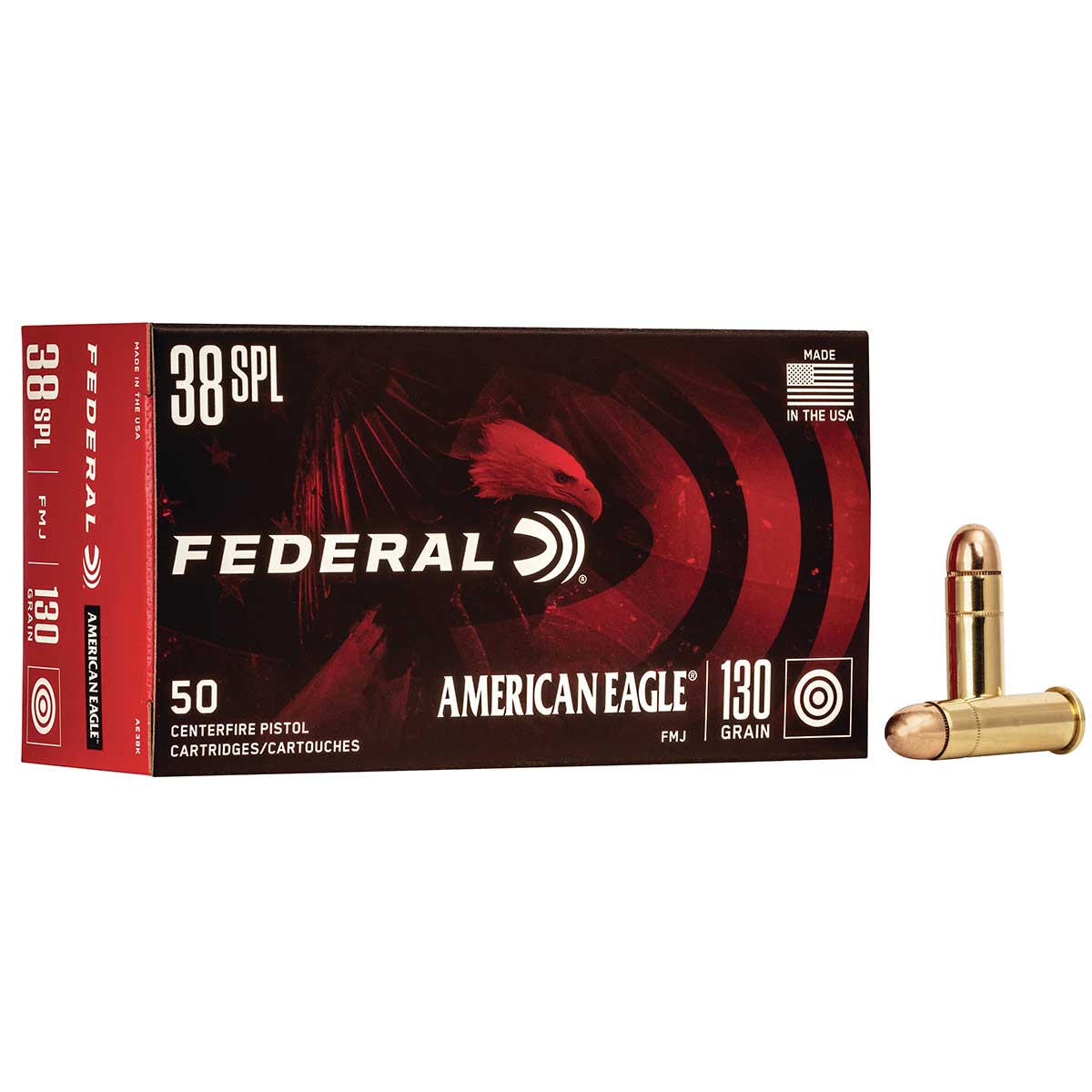 FEDERAL AMERCAN EAGLE 38SPL 130 GRAIN