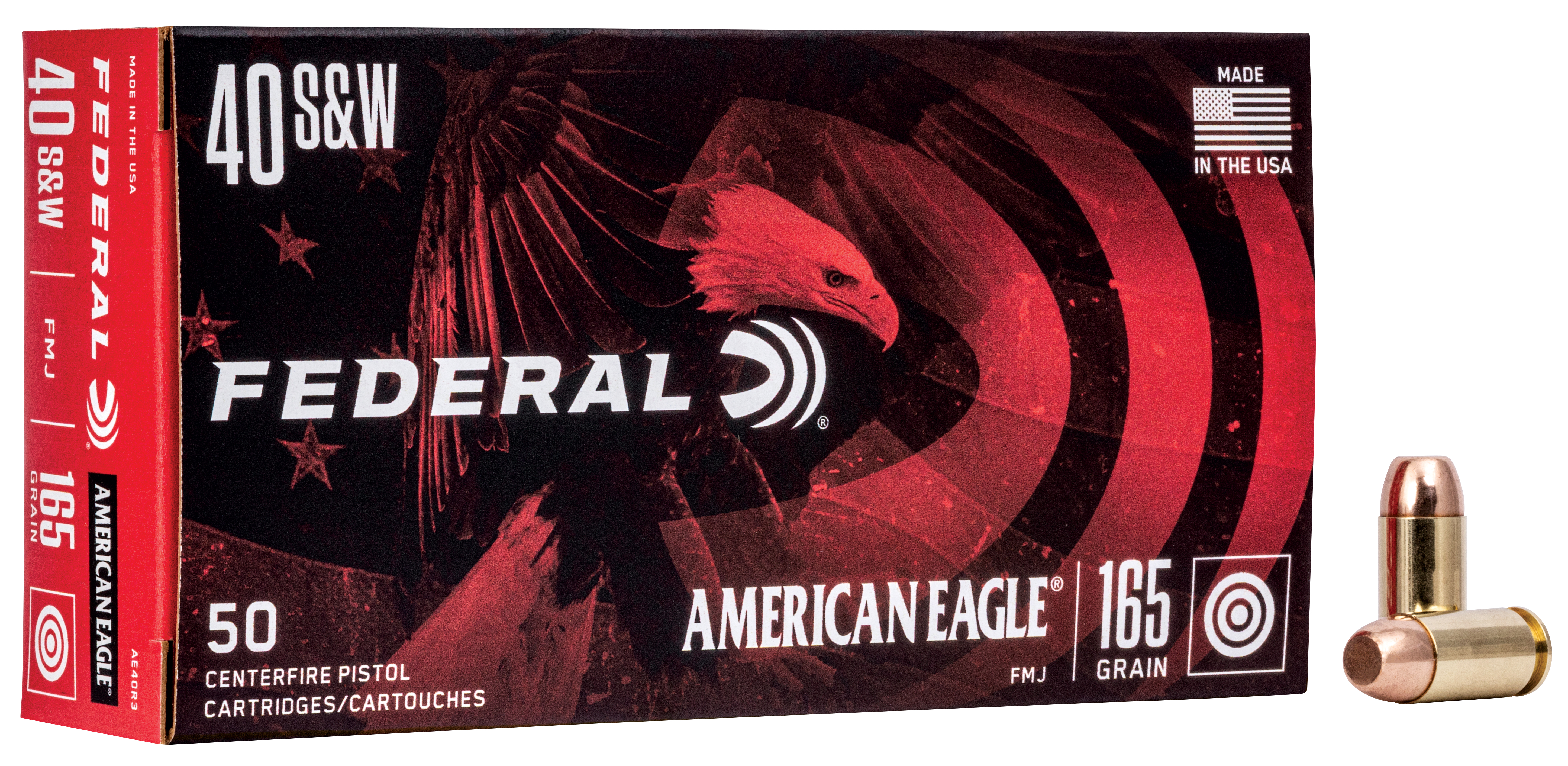 FEDERAL AMERICAN EAGLE 40S&W 165 GRAIN