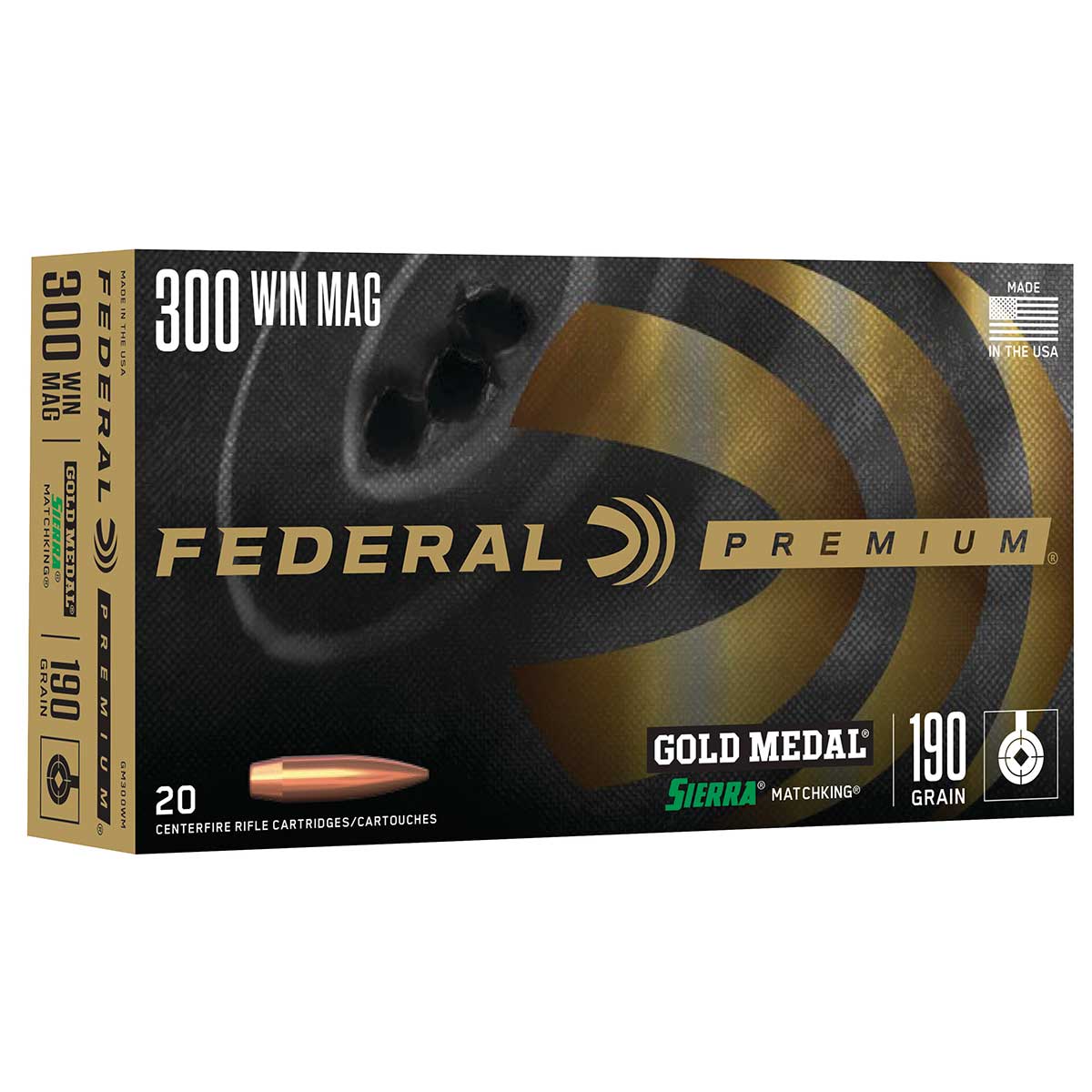 FEDERAL GOLD MEDAL 300WIN 190 GRAIN