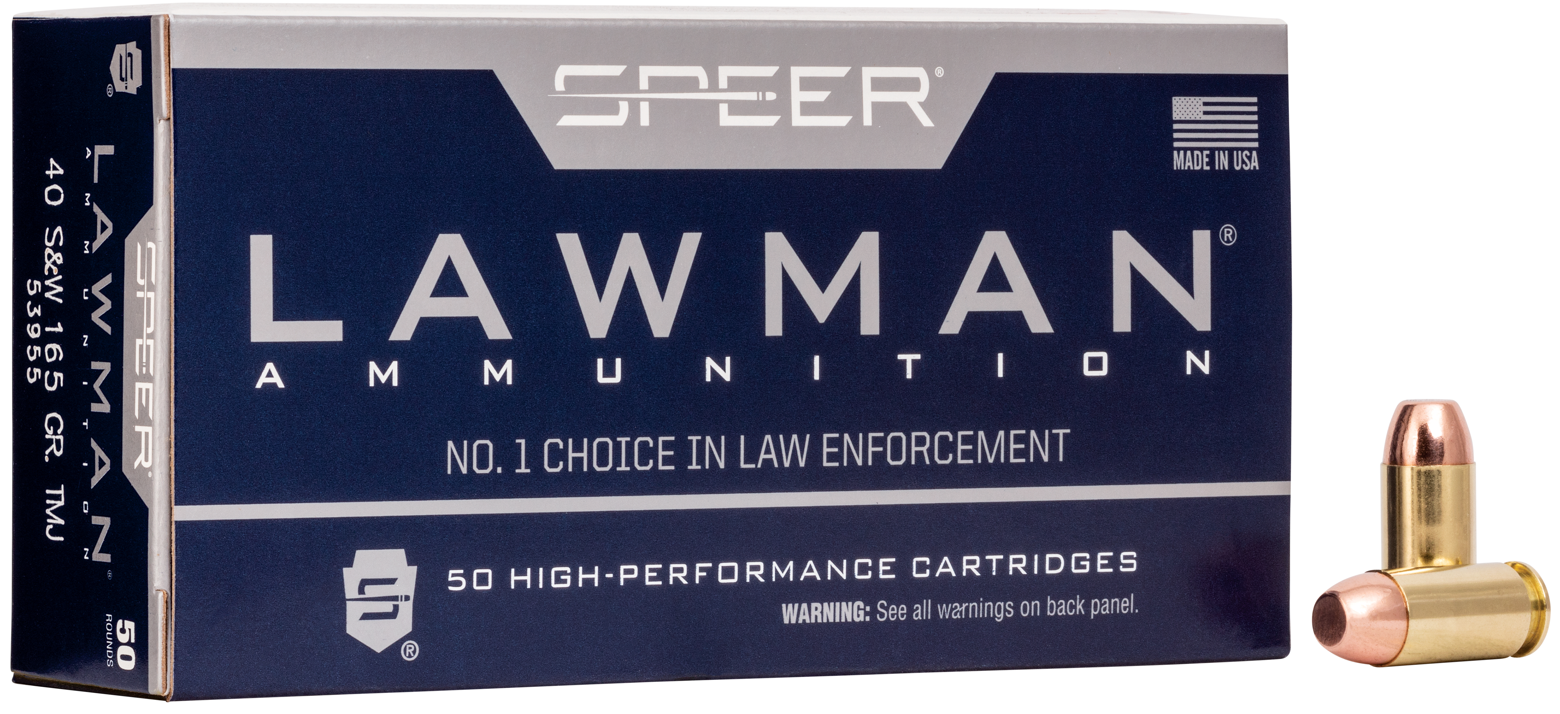 SPEER LAWMAN 40S&W 165 GRAIN TOTAL METAL JACKET